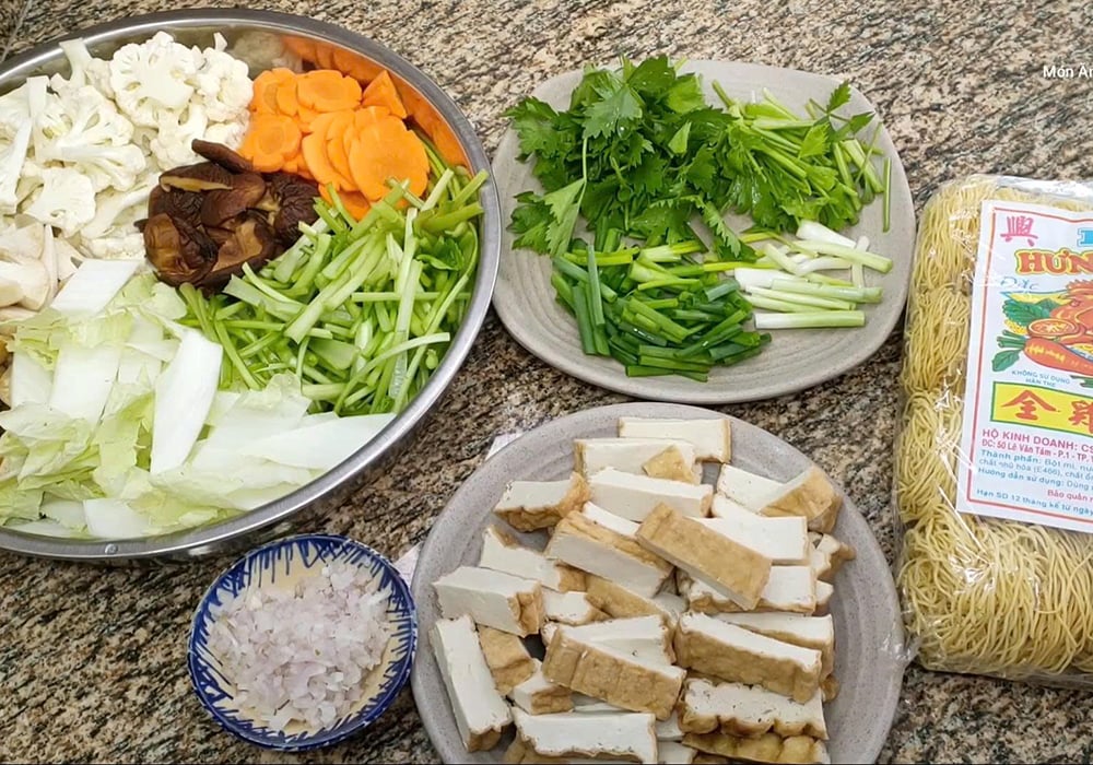 Sơ chế các nguyên liệu