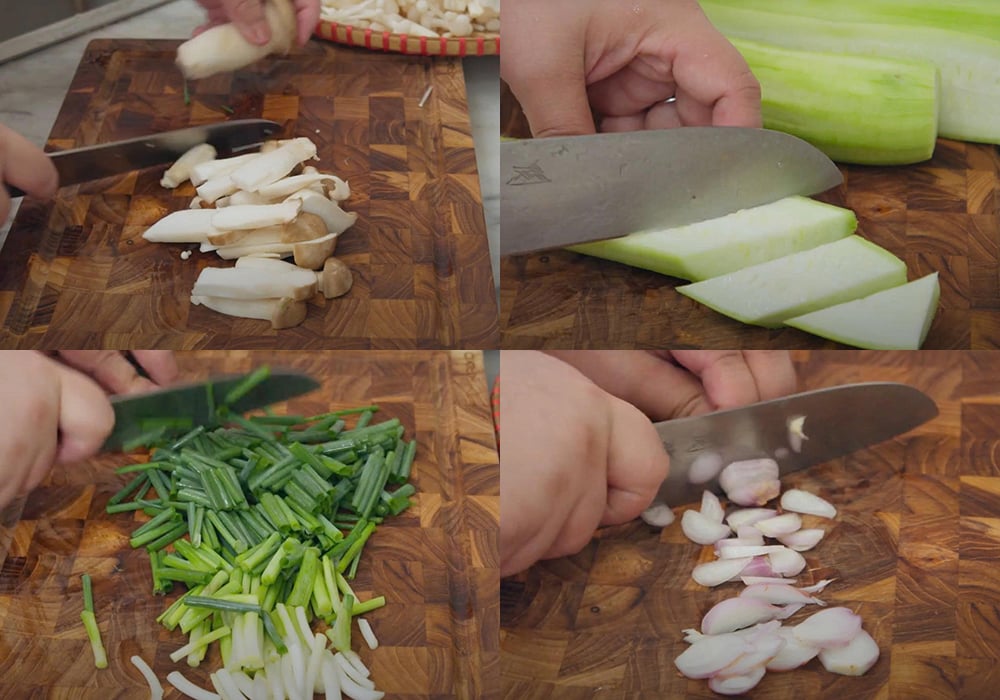 Sơ chế các nguyên liệu