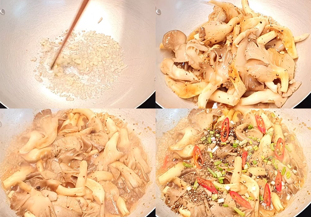 Các bước làm nấm bào ngư xào chay