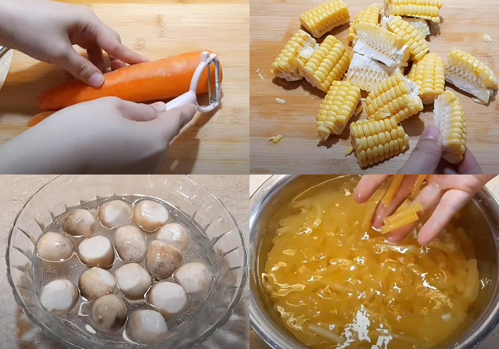 Sơ chế các nguyên liệu
