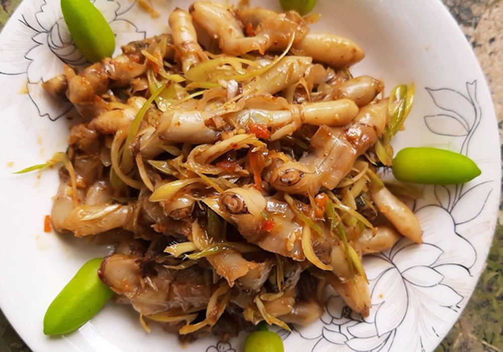 Ốc móng tay xào sả ớt