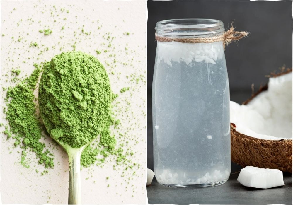 Nguyên liệu làm coconut matcha