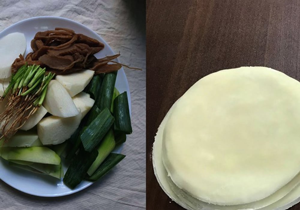 làm sủi cảo chay nhân rau củ