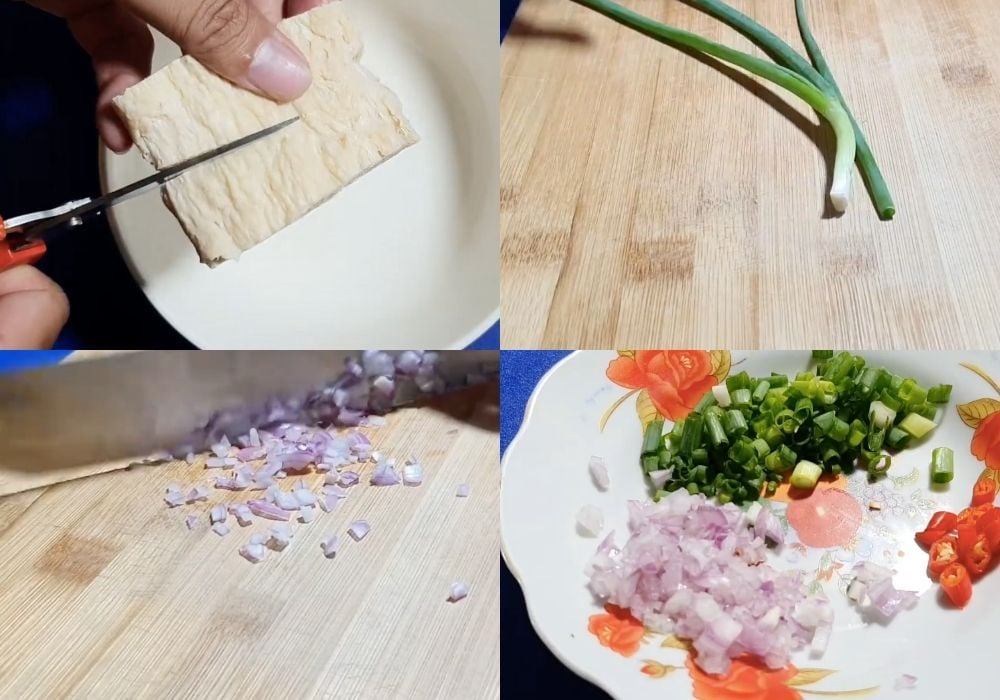 Sơ chế nguyên liệu làm sườn non chay kho tiêu