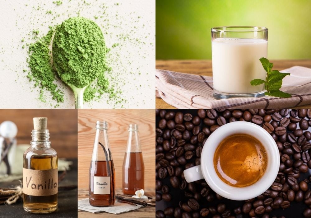 Nguyên liệu làm matcha latte espresso