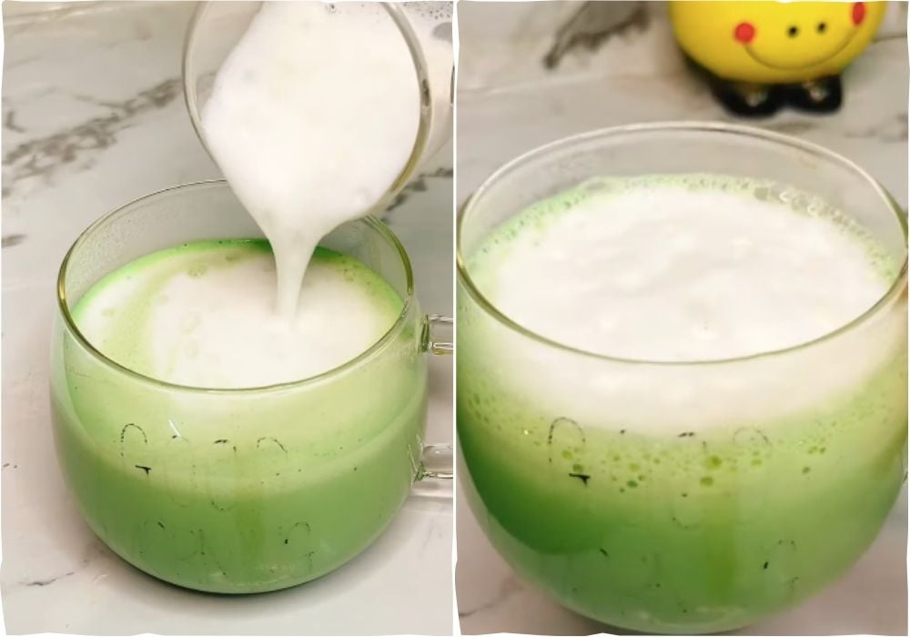 Matcha latte nóng