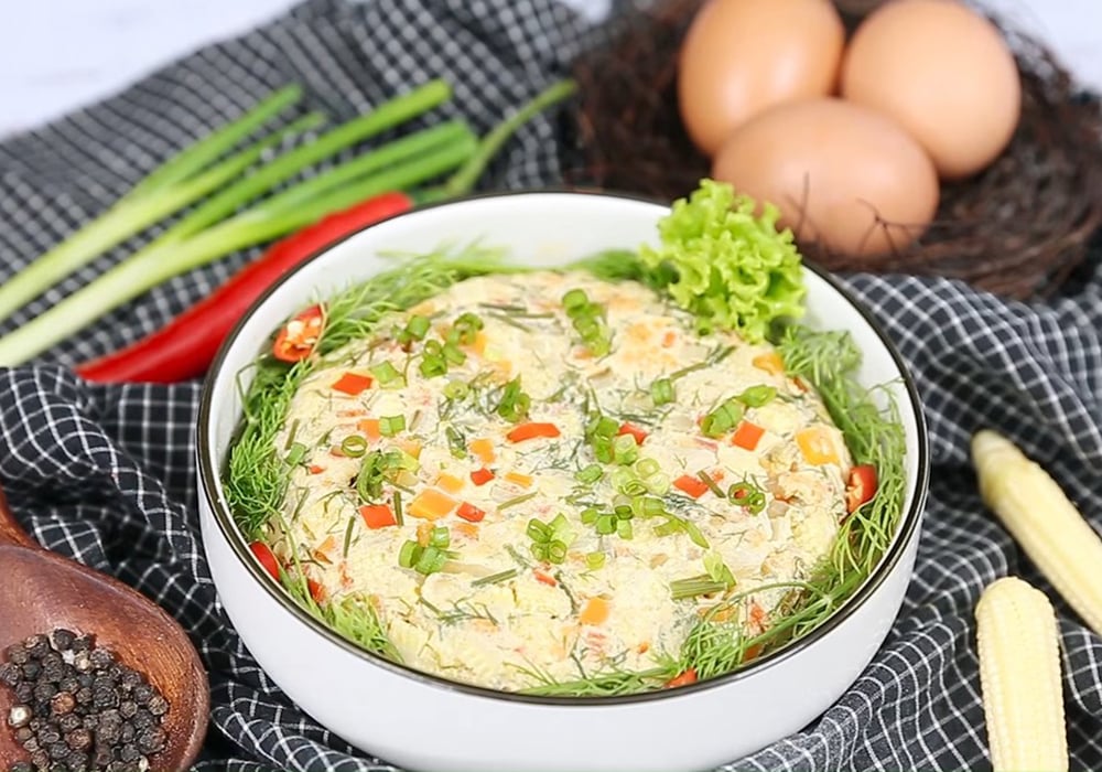 Trứng cá hấp ngũ sắc