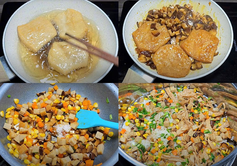 Các bước làm xôi mặn chay