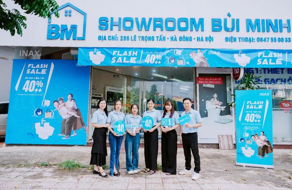 Đại lý thiết bị vệ sinh Bùi Minh giảm giá tới hơn 40% cho các sản phẩm INAX