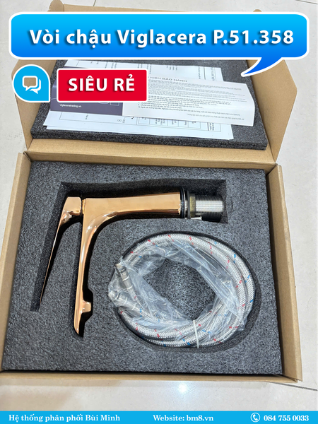 Vòi chậu Viglacera Platinum P.51.358 – Sang trọng chuẩn châu Âu, bền bỉ theo thời gian