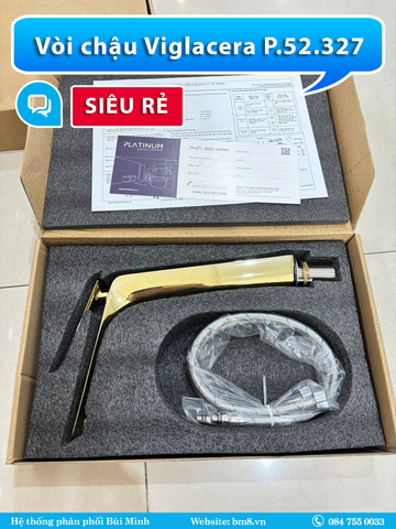 Vòi Lavabo Viglacera Platinum Nóng Lạnh P.52.327 – Đẳng Cấp Mạ Vàng Đồng PVD