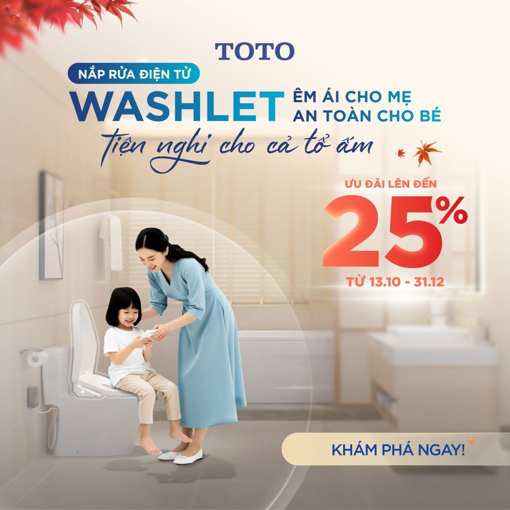 An Toàn Cho Bé, Êm Ái Cho Mẹ: Khám Phá Công Nghệ TOTO WASHLET Nhật Bản