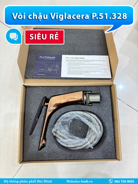 Vòi Lavabo Viglacera Platinum P.51.328 Nóng Lạnh – Sang Trọng & Bền Bỉ Chuẩn Châu Âu