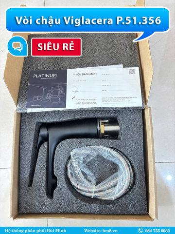 Vòi Lavabo Viglacera Platinum P.51.356 Đen PVD – Điểm Nhấn Sang Trọng Cho Phòng Tắm Hiện Đại