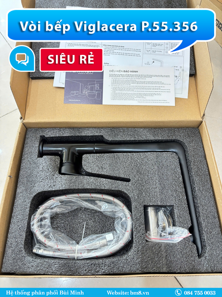 Vòi rửa bát Viglacera Platinum P.55.356 – Thiết kế châu Âu, nâng tầm không gian bếp