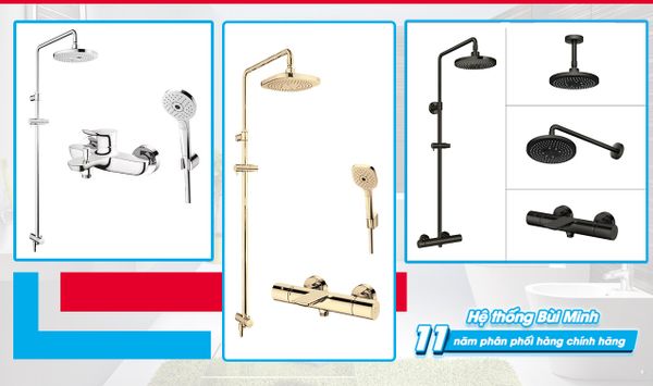Xu Hướng Phòng Tắm 2025: Sen Tắm Mạ Đen, Mạ Vàng Và Inox – Loại Nào Đẹp Và Bền Nhất?