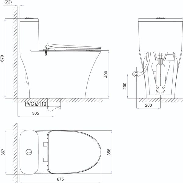 Bàn Cầu Viglacera V829 - Bùi Minh