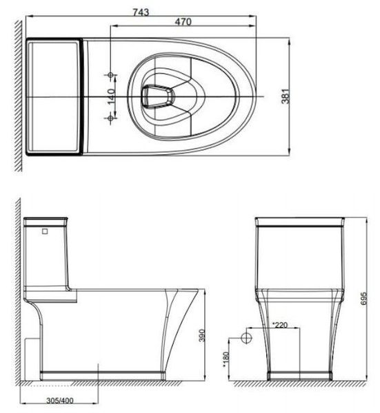 Bàn cầu 1 khối American Standard WP-2025 - Bùi Minh