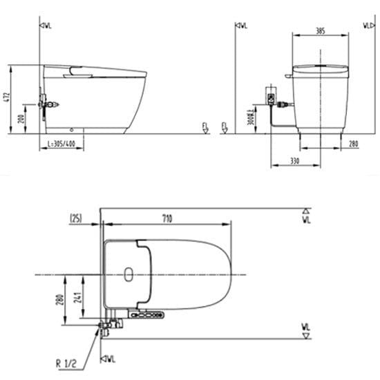 Bàn cầu thông minh Inax AC-816VN - Bùi Minh