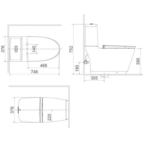 Bàn cầu 2 khối Inax  ACT-832+CW-KA22AVN - Bùi Minh