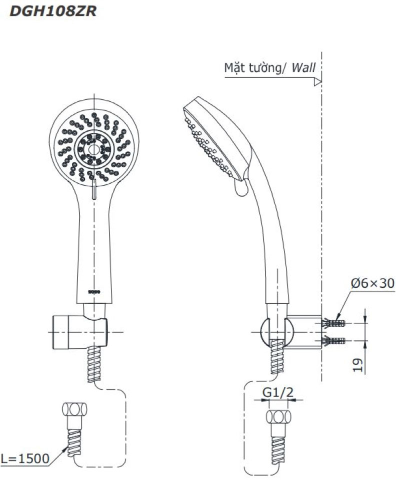 Bản vẽ&nbsp;Bát sen tắm Toto DGH108ZR