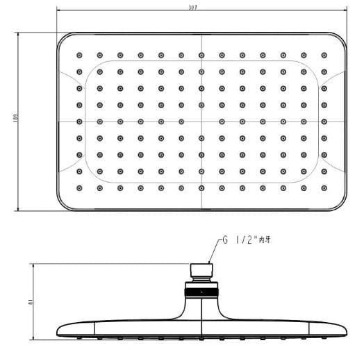 bản vẽ đầu sen American Standard FFASS515MB