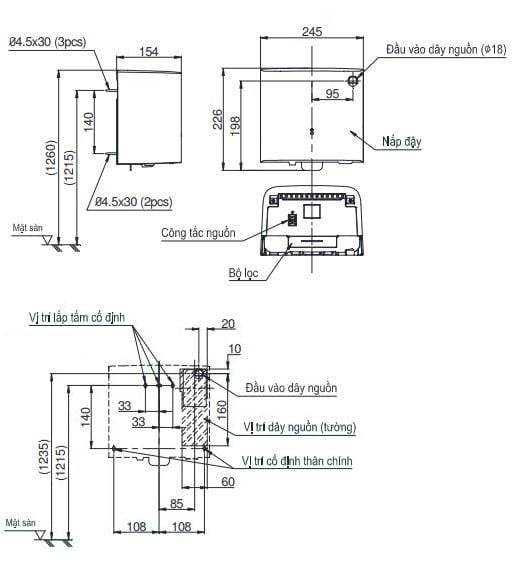 Máy sấy tay ToTo TYC122W - Bùi Minh