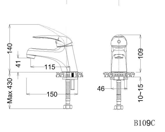 Vòi lavabo lạnh Caesar B109CU - Bùi Minh