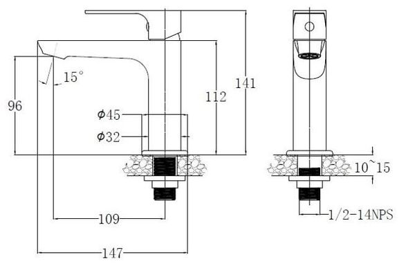 Vòi lavabo lạnh Caesar B060CU - Bùi Minh