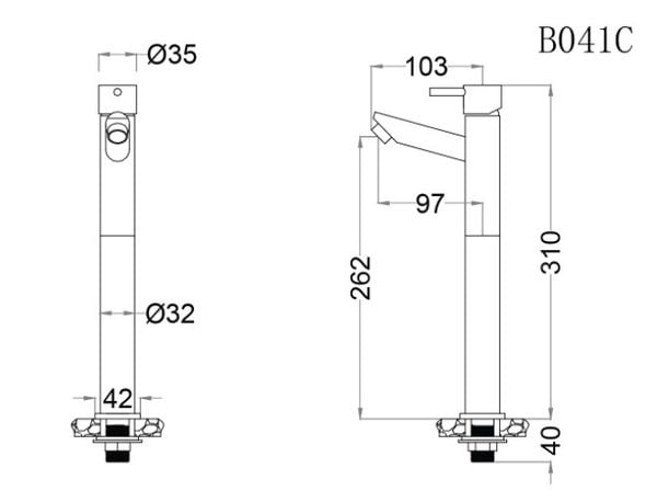 Vòi lavabo lạnh Caesar B041CU - Bùi Minh