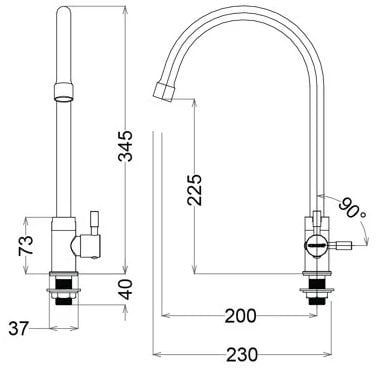 Vòi bếp lạnh Caesar K035C - Bùi Minh