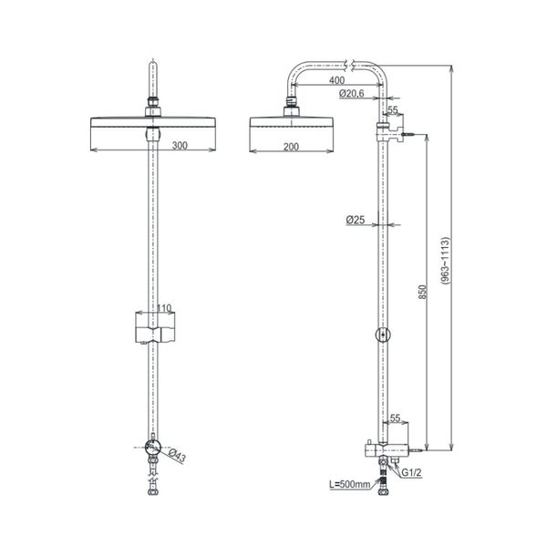 Bộ sen cây nóng lạnh TOTO TBW13040V/TBG04302VA/TBW07009A - Bùi Minh