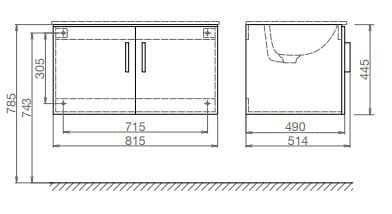 Bộ tủ chậu Viglacera CB69 - Bùi Minh