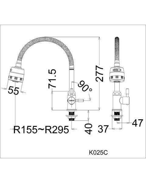 Vòi bếp lạnh Caesar K025C - Bùi Minh