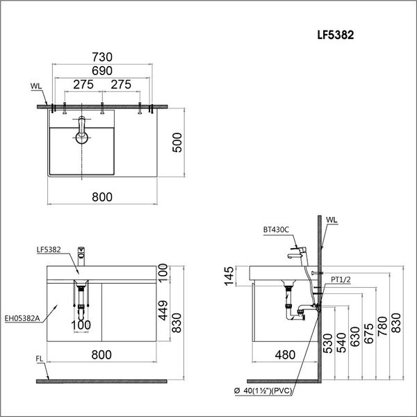 Chậu rửa đặt bàn Caesar LF5382 - Bùi Minh