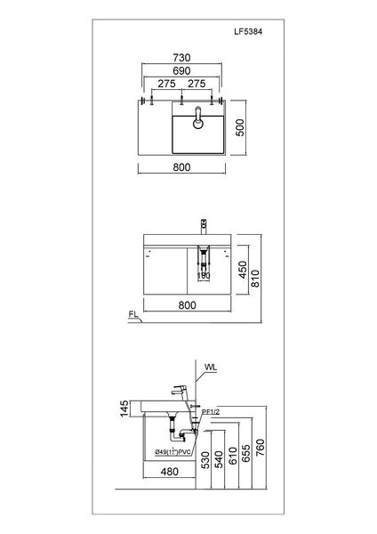 Chậu rửa đặt bàn Caesar LF5384 - Bùi Minh
