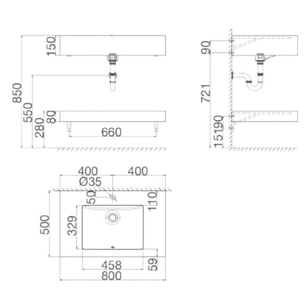 Chậu bàn đá 2 tầng Viglacera NY51-9GP01 - Bùi Minh