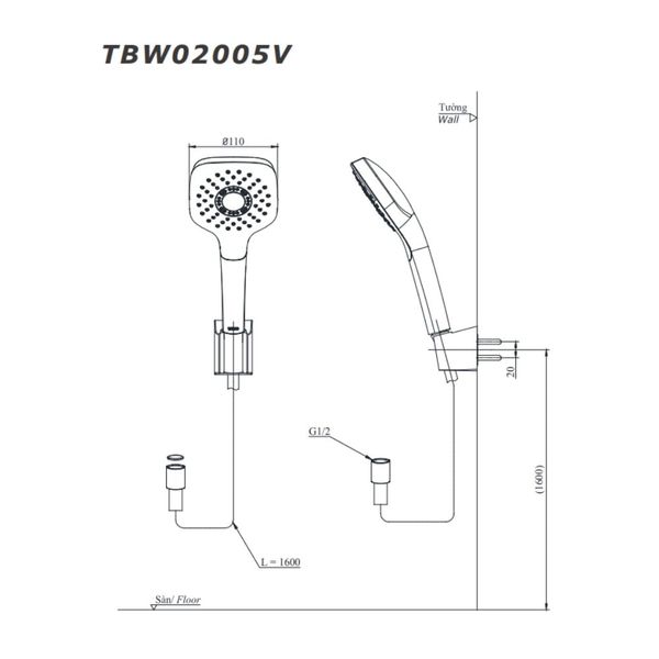 Bộ sen cây nóng lạnh TOTO TBW02001BA/TBG04302VA/TBW02005V - Bùi Minh