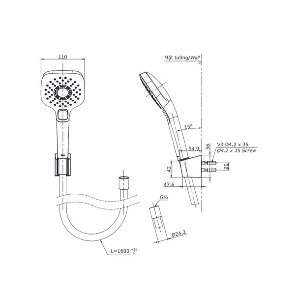 Bộ sen cây nóng lạnh TOTO TBW02002BA/TBG04302VA/TBW02006V - Bùi Minh