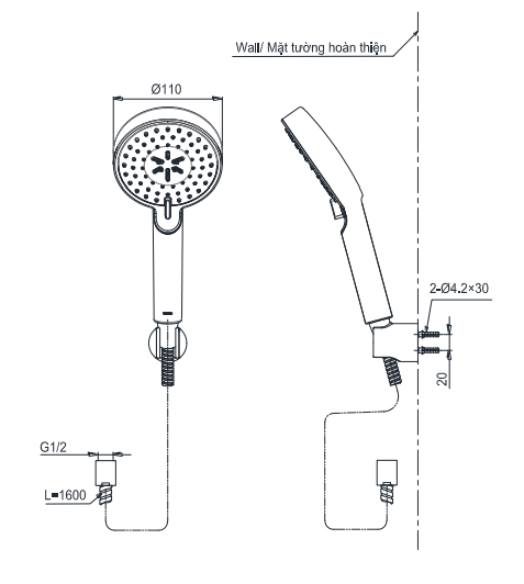 bộ sen cây nóng lạnh TOTO TBW13020V/TBS03302V/TBW07009A - Bùi Minh