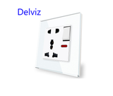 Công Tắc Cảm Ứng Mặt Kính Cường Lực Tích Hợp Ổ Cắm Đa Năng Đôi DZ-H4DS-31 – 1 Công Tắc Ngắt Nguồn, 1 Đèn Báo, 2 Ổ Cắm 13A – Mặt Kính Cao Cấp Âm Tường DELVIZ Từ Chima Việt Nam – Nhà Phân Phối Chính Hãng Độc Quyền DELVIZ Tại Việt Nam
