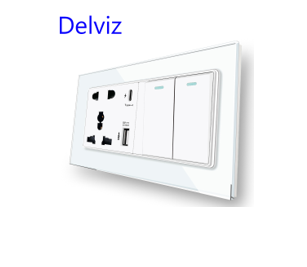 Công Tắc 2 Nút Cảm Ứng Tích Hợp 1 Ổ Cắm + USB-A/USB-C 18W Fast Charging DZ-TCEK-32 – Mặt Kính Cường Lực Cao Cấp Âm Tường DELVIZ Từ Chima Việt Nam – Nhà Phân Phối Chính Hãng Độc Quyền DELVIZ Tại Việt Nam