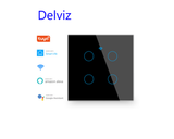 Công Tắc Cảm Ứng 4 Nút WiFi DZ-CM1K-34 – Mặt Kính Cường Lực Cao Cấp – Điều Khiển Thông Minh 4 Nhóm Thiết Bị Qua App, Âm Tường DELVIZ Từ Chima Việt Nam – Nhà Phân Phối Chính Hãng Độc Quyền DELVIZ Tại Việt Nam