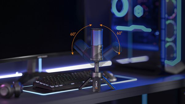 Comica EJoy Uni S – Micro Thu Âm USB Condenser 24bit/48kHz, AI Khử Ồn, RGB