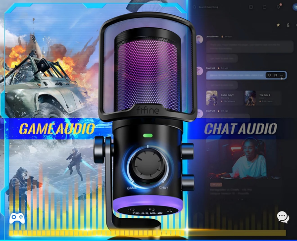 Microphone USB FIFINE AmpliGame AM6 dành cho gamer