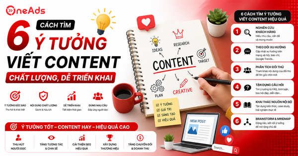 6 cách tìm Ý tưởng viết Content chất lượng, dễ triển khai