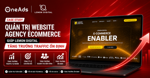 Quản trị website Agency Ecommerce - Giúp Lemon Digital tăng trưởng traffic ổn định