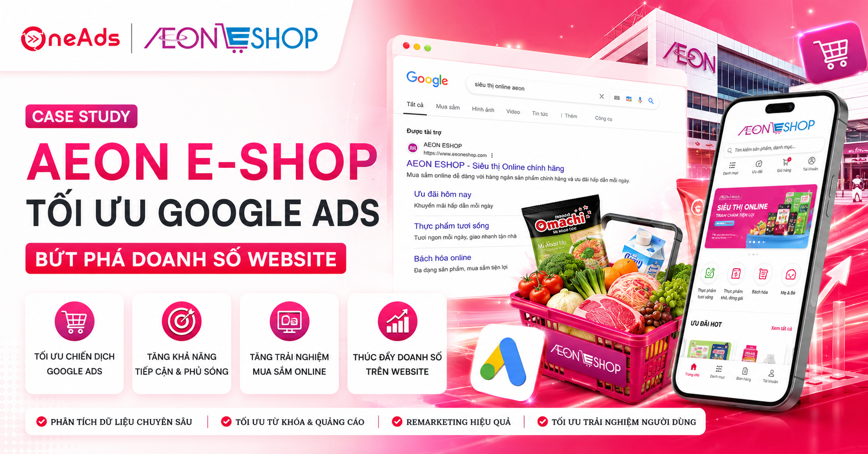 Case Study AEON E-Shop - Tối ưu Google Ads bứt phá doanh số Website