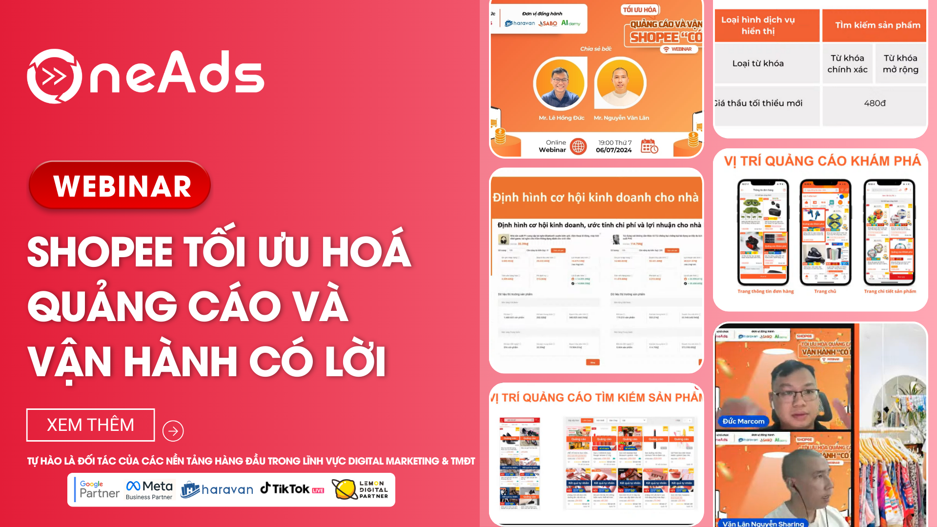 Webinar - SHOPEE TỐI ƯU HOÁ QUẢNG CÁO VÀ VẬN HÀNH CÓ LỜI