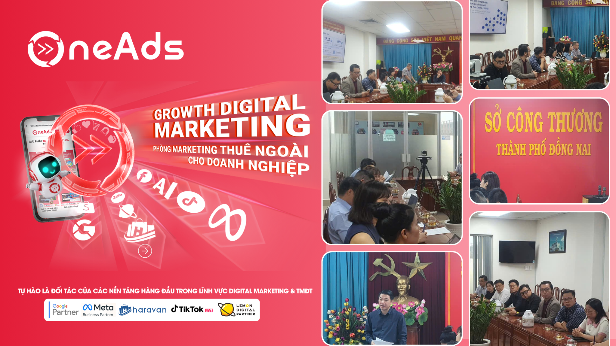 ONEADS ĐẠI DIỆN THAM GIA CÙNG ĐOÀN HIỆP HỘI THƯƠNG MẠI ĐIỆN TỬ VIỆT NAM HỌP VỚI SỞ CÔNG THƯƠNG THÀNH PHỐ ĐỒNG NAI